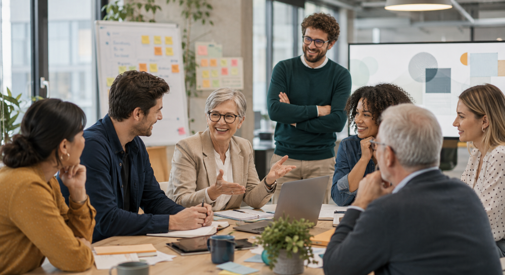 Sesión de mentoría intergeneracional